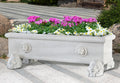 BULLNOSE_RECT._PLANTER_WITH_LION_FACES_48 - Cast Stone International 