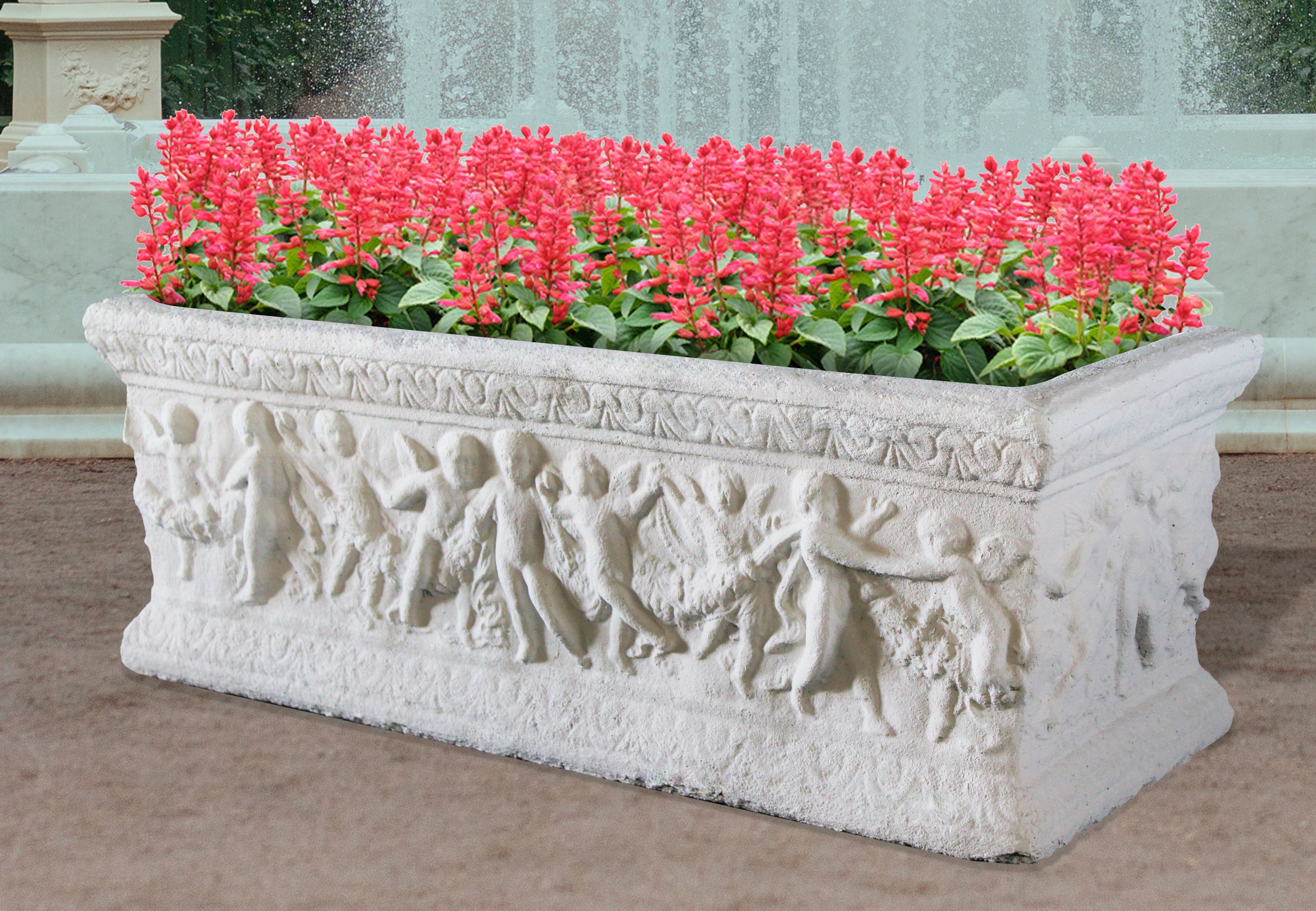 CHERUB_WINDOW_BOX - Cast Stone International 