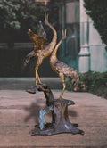 DANCING_CRANE_BRONZE_STATUE - Cast Stone International 