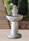 FABRIZIO_WATER_FOUNTAIN_WITH_CARVED_PINEAPPLE - Cast Stone International 