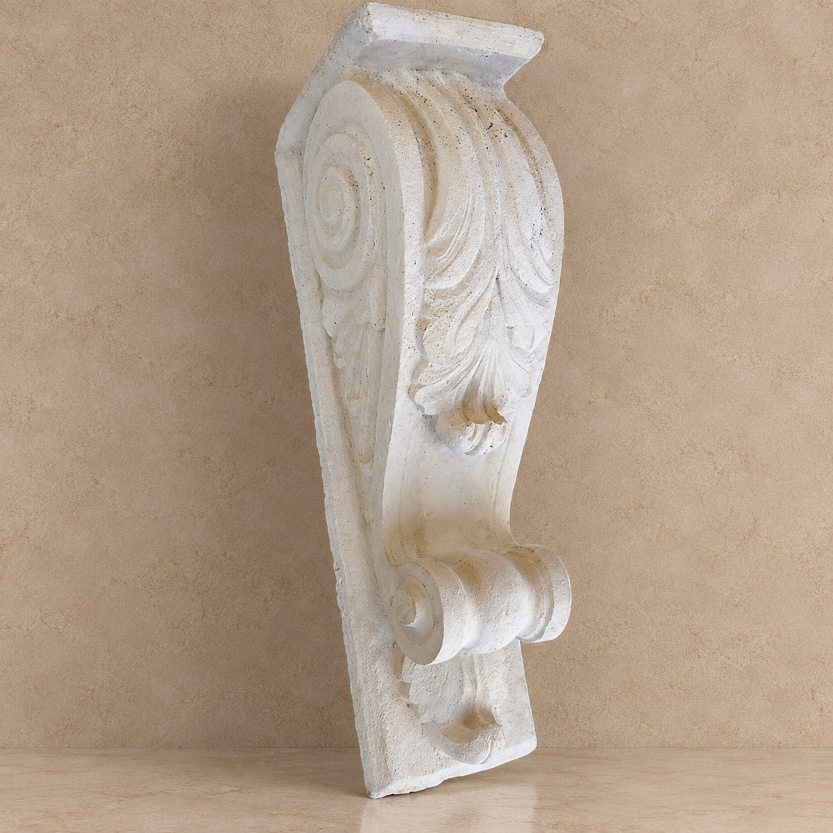 Fancy Leaf Cast Stone Bracket