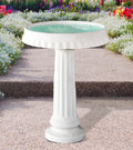FLUTED_BIRDBATH_WITH_RIDGED_BOWL - Cast Stone International 