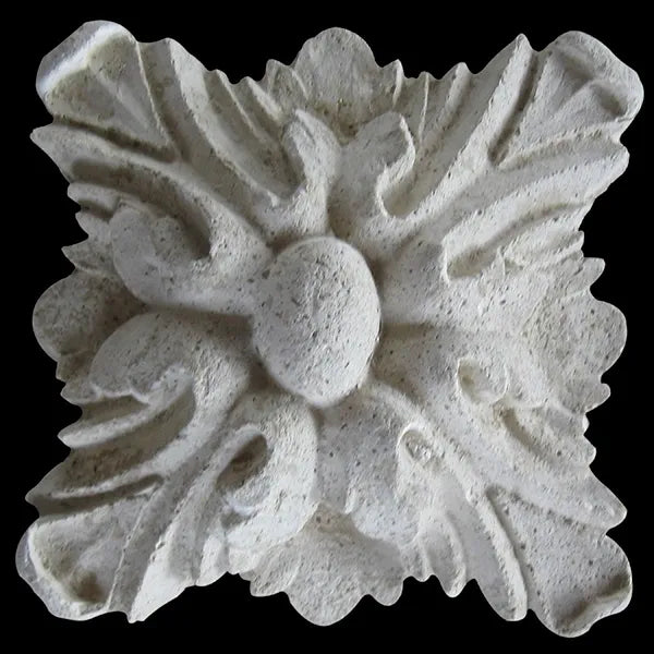 FlowerSquareWallPlaque - Cast Stone International 