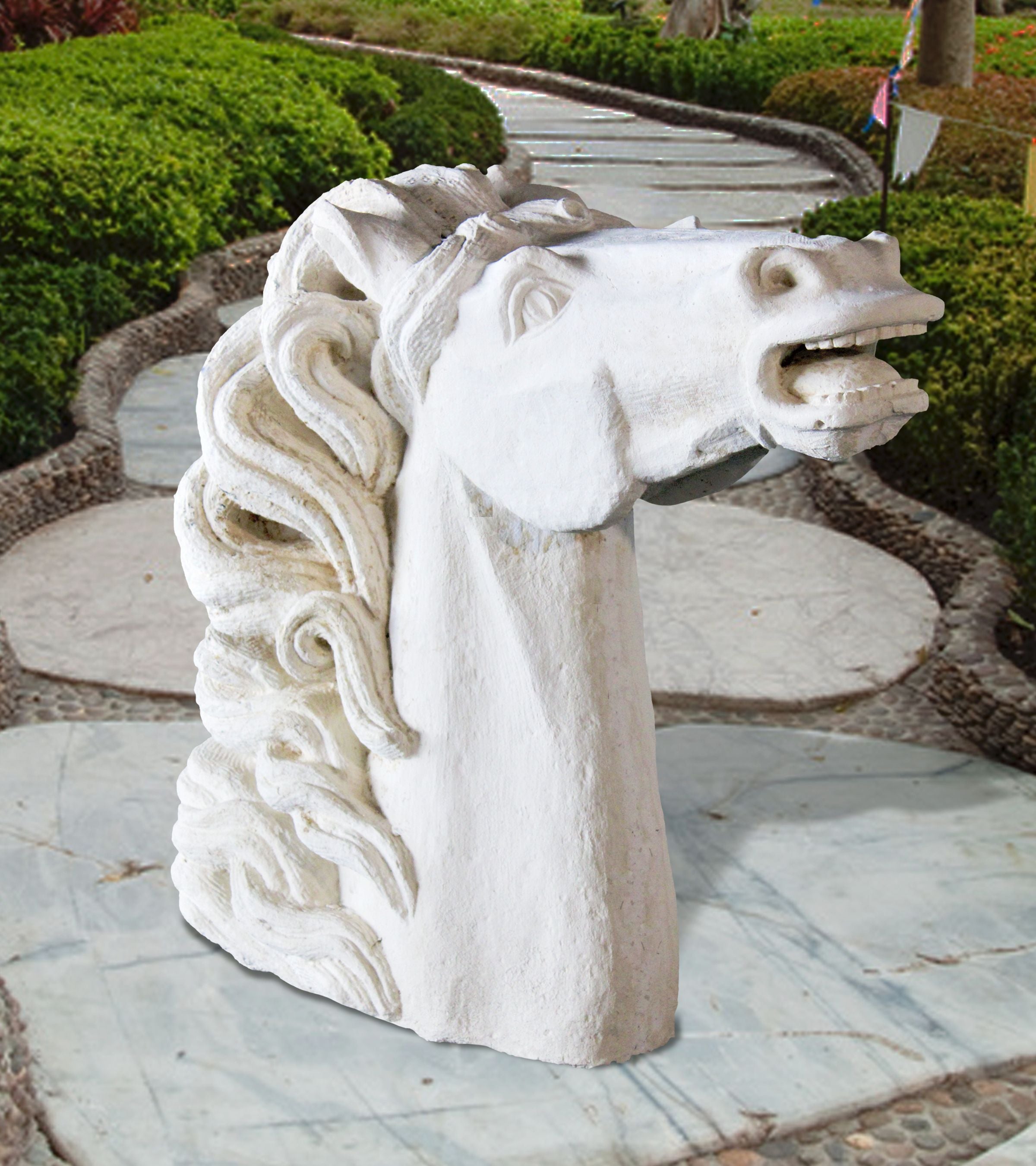 HORSE_DESIGN_STATUE - Cast Stone International 