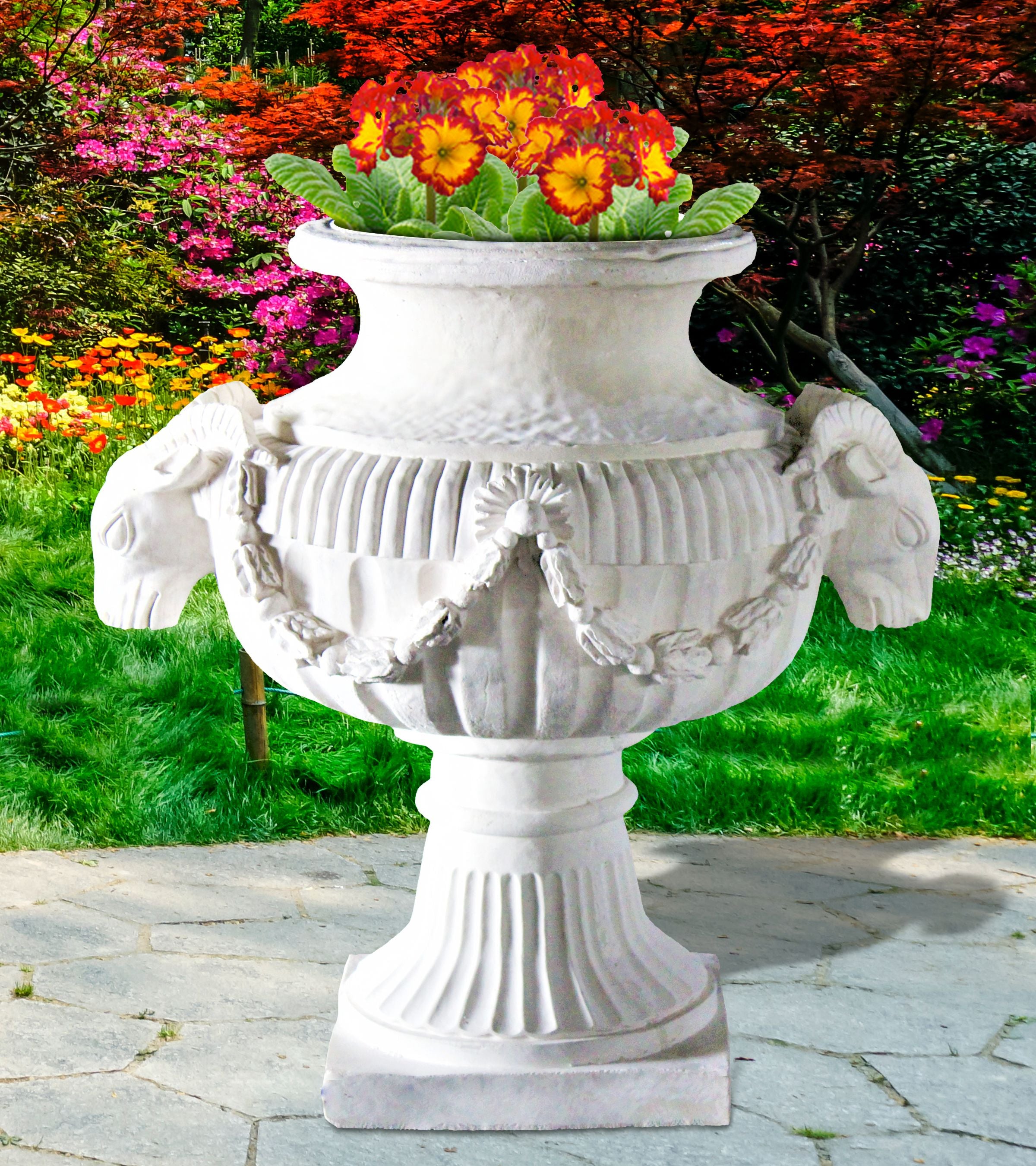 ITALIAN_RAMS_URN - Cast Stone International 