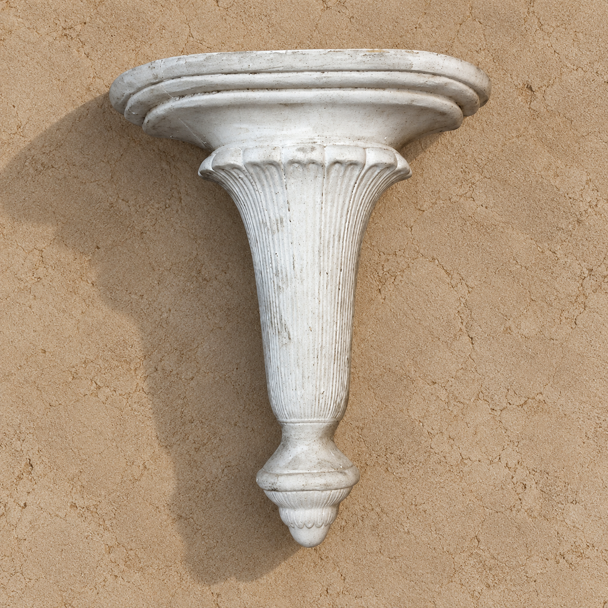 Large Fluted Wall Shelf