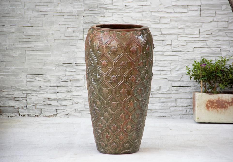 NAPLES_CERAMIC_URN_PLANTER - Cast Stone International 