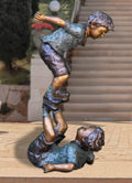 REGAL_CHERUB_PINNACLE_BRONZE_STATUE - Cast Stone International 